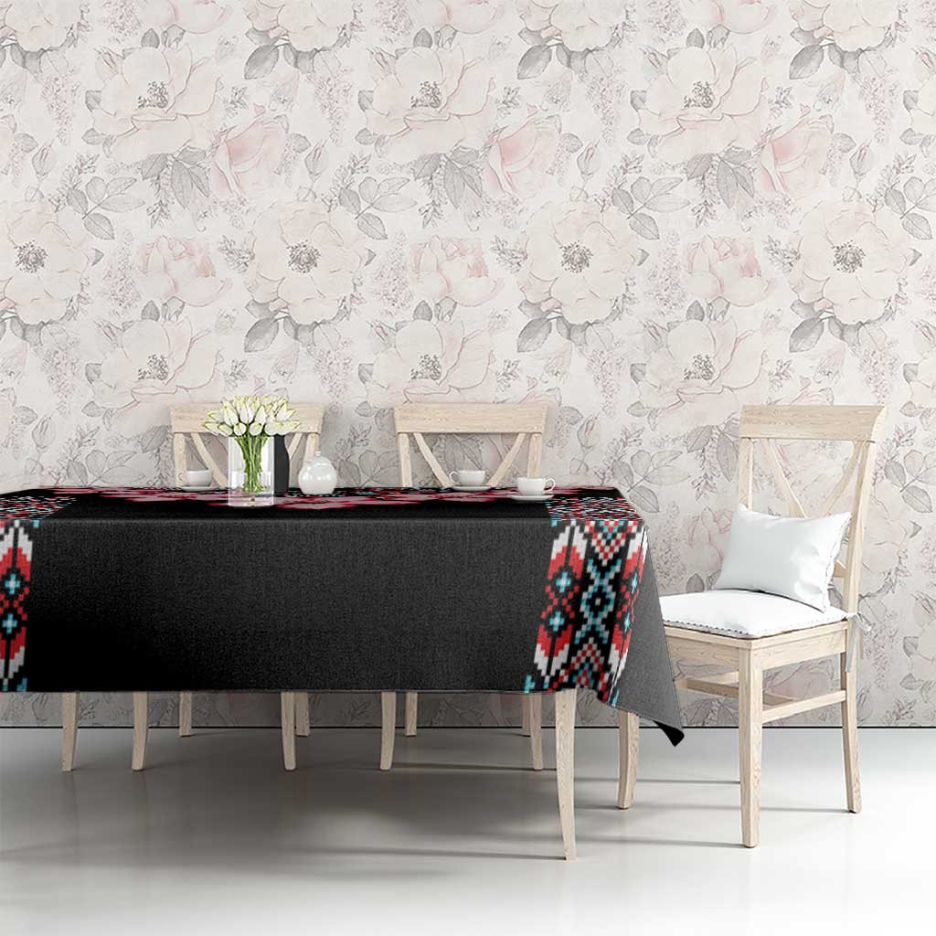 Africa Adenium Multiflorum Flowers Tablecloth Mix Native Tribal Pattern - Wonder Print Shop