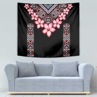 Africa Adenium Multiflorum Flowers Tapestry Mix Native Tribal Pattern - Wonder Print Shop