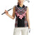 Africa Adenium Multiflorum Flowers Women Sleeveless Polo Shirt Mix Native Tribal Pattern - Wonder Print Shop