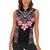 Africa Adenium Multiflorum Flowers Women Sleeveless Polo Shirt Mix Native Tribal Pattern - Wonder Print Shop