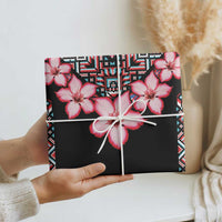 Africa Adenium Multiflorum Flowers Wrapping Paper Mix Native Tribal Pattern - Wonder Print Shop