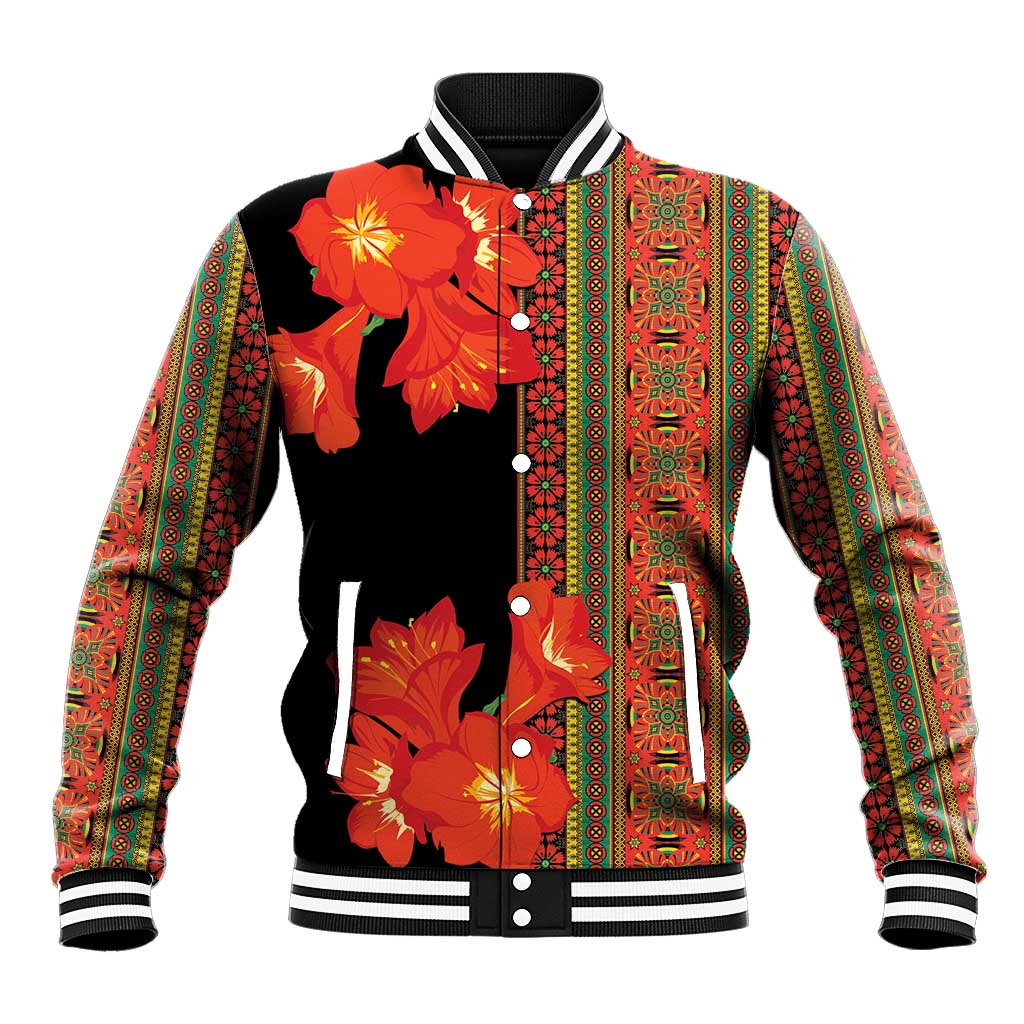 Africa Beauty Clivia Miniata Flowers Baseball Jacket LT9 - Wonder Print Shop