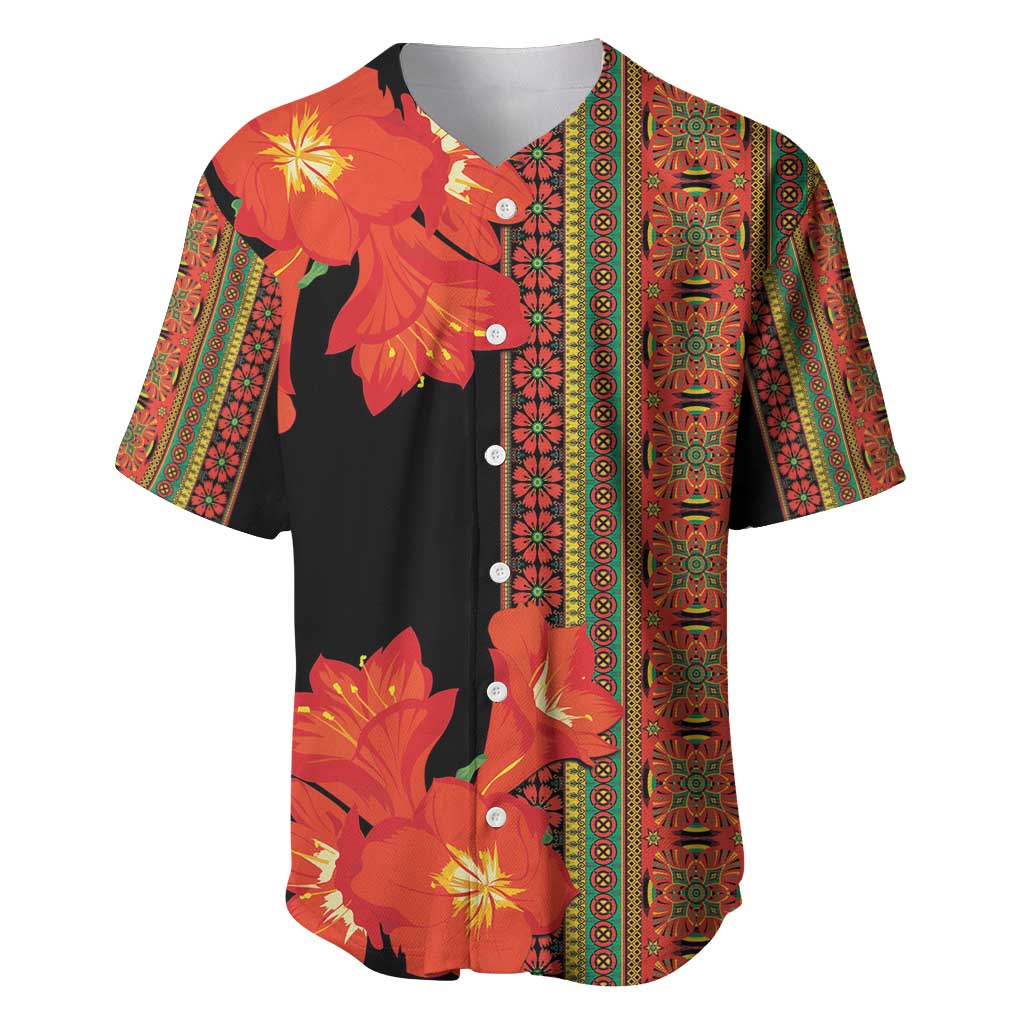 Africa Beauty Clivia Miniata Flowers Baseball Jersey LT9 - Wonder Print Shop
