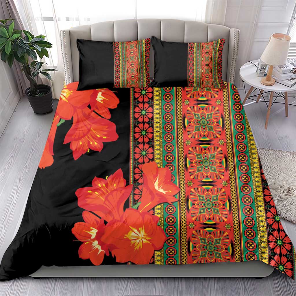 Africa Beauty Clivia Miniata Flowers Bedding Set LT9 - Wonder Print Shop