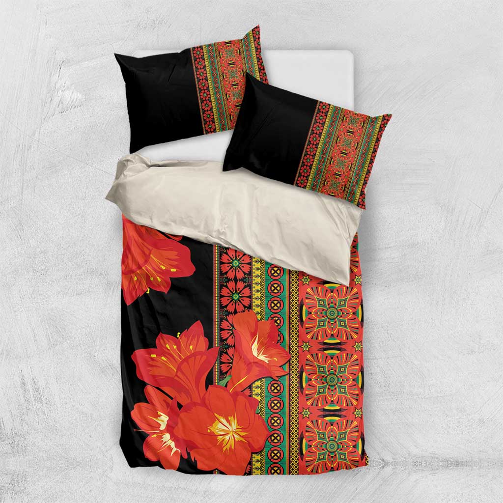 Africa Beauty Clivia Miniata Flowers Bedding Set LT9 - Wonder Print Shop
