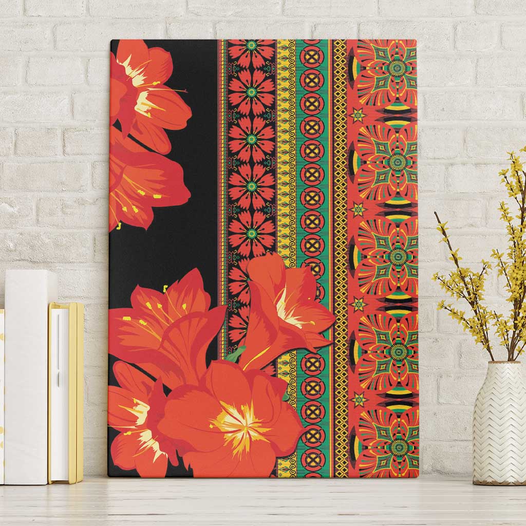 Africa Beauty Clivia Miniata Flowers Canvas Wall Art LT9 - Wonder Print Shop