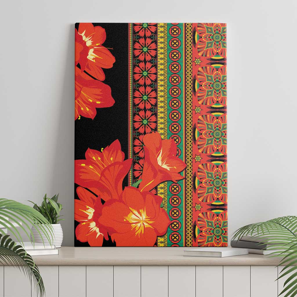 Africa Beauty Clivia Miniata Flowers Canvas Wall Art LT9 - Wonder Print Shop