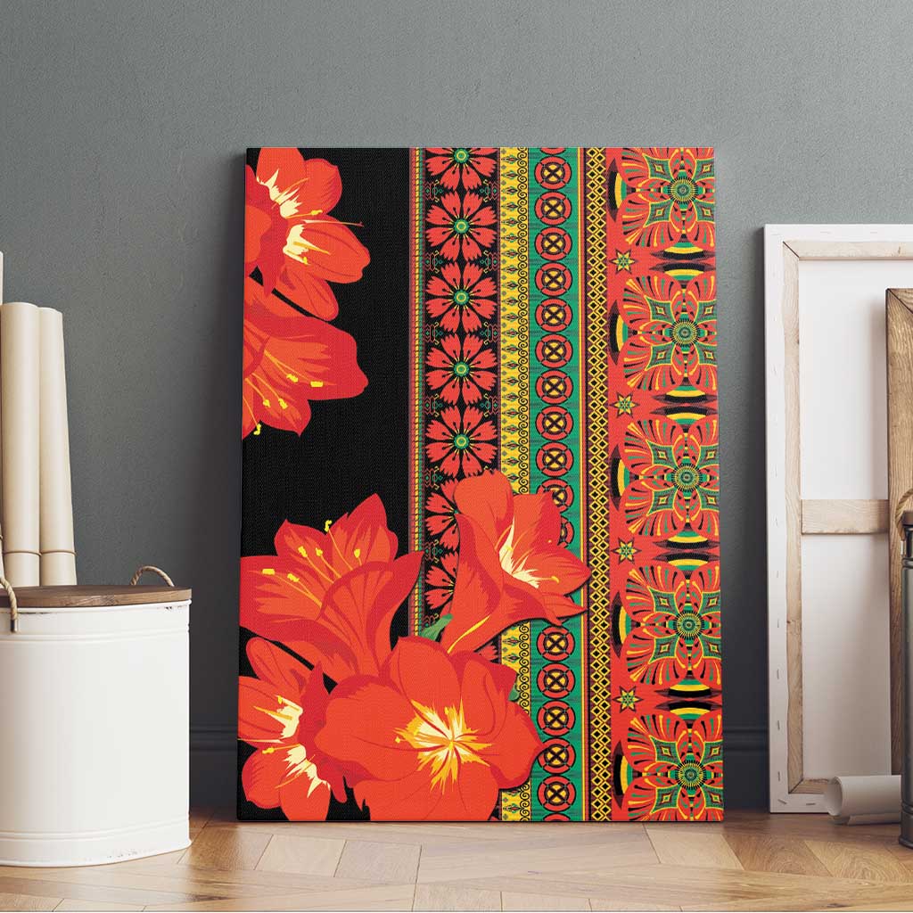 Africa Beauty Clivia Miniata Flowers Canvas Wall Art LT9 - Wonder Print Shop