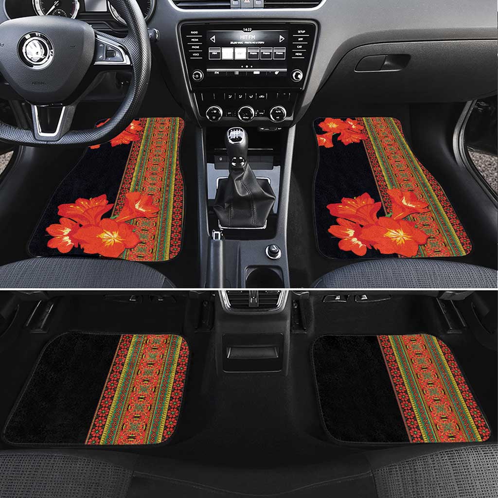 Africa Beauty Clivia Miniata Flowers Car Mats LT9 - Wonder Print Shop
