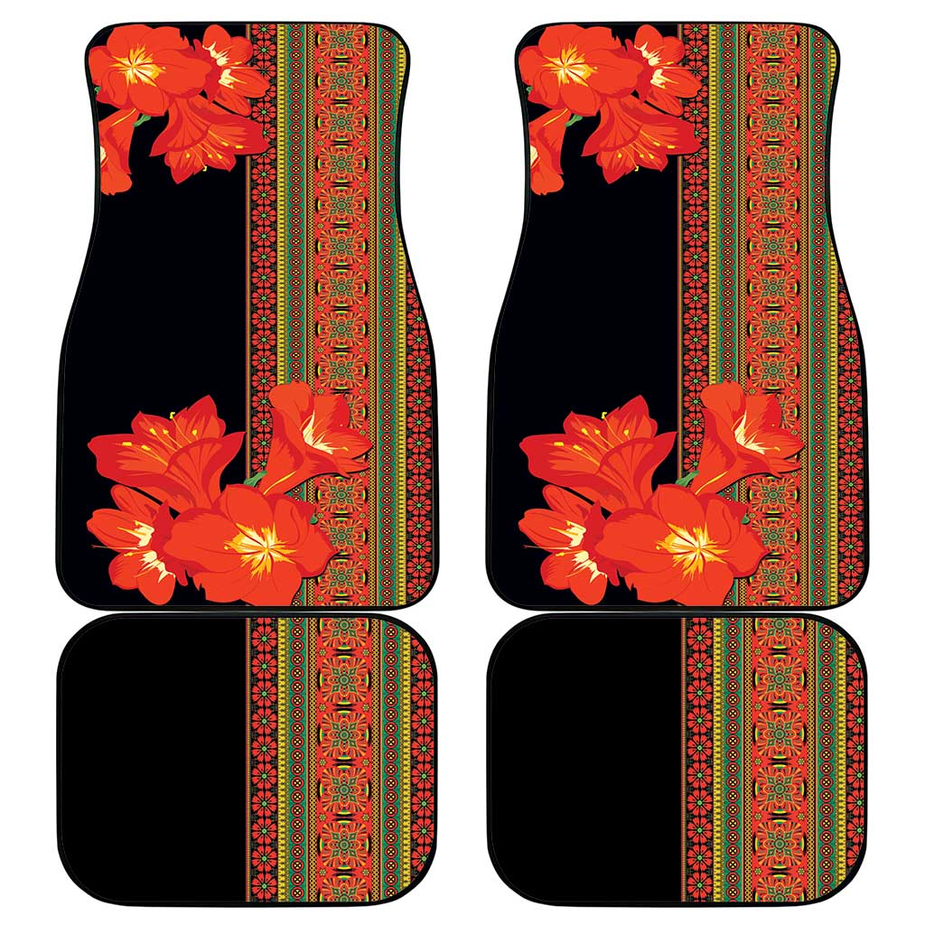 Africa Beauty Clivia Miniata Flowers Car Mats LT9 - Wonder Print Shop