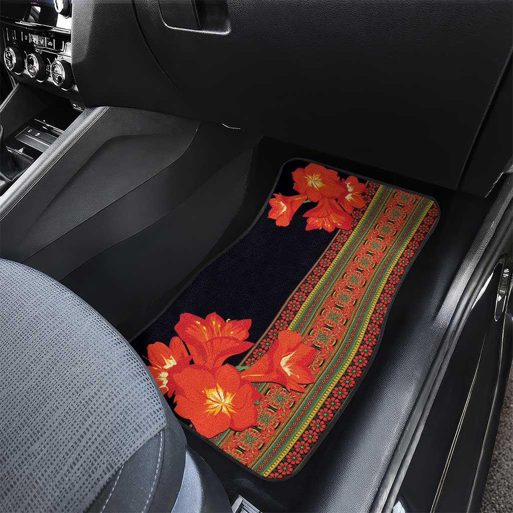 Africa Beauty Clivia Miniata Flowers Car Mats LT9 - Wonder Print Shop