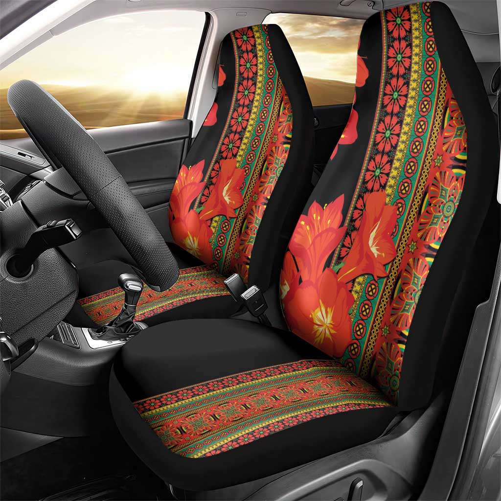 Africa Beauty Clivia Miniata Flowers Car Seat Cover LT9 - Wonder Print Shop