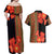 Africa Beauty Clivia Miniata Flowers Couples Matching Off Shoulder Maxi Dress and Hawaiian Shirt LT9 - Wonder Print Shop