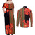 Africa Beauty Clivia Miniata Flowers Couples Matching Off Shoulder Maxi Dress and Long Sleeve Button Shirt LT9 - Wonder Print Shop