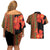 Africa Beauty Clivia Miniata Flowers Couples Matching Off Shoulder Short Dress and Hawaiian Shirt LT9 - Wonder Print Shop