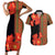 Africa Beauty Clivia Miniata Flowers Couples Matching Short Sleeve Bodycon Dress and Hawaiian Shirt LT9 - Wonder Print Shop