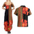 Africa Beauty Clivia Miniata Flowers Couples Matching Summer Maxi Dress and Hawaiian Shirt LT9 - Wonder Print Shop