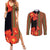 Africa Beauty Clivia Miniata Flowers Couples Matching Summer Maxi Dress and Long Sleeve Button Shirt LT9 - Wonder Print Shop