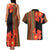 Africa Beauty Clivia Miniata Flowers Couples Matching Tank Maxi Dress and Hawaiian Shirt LT9 - Wonder Print Shop