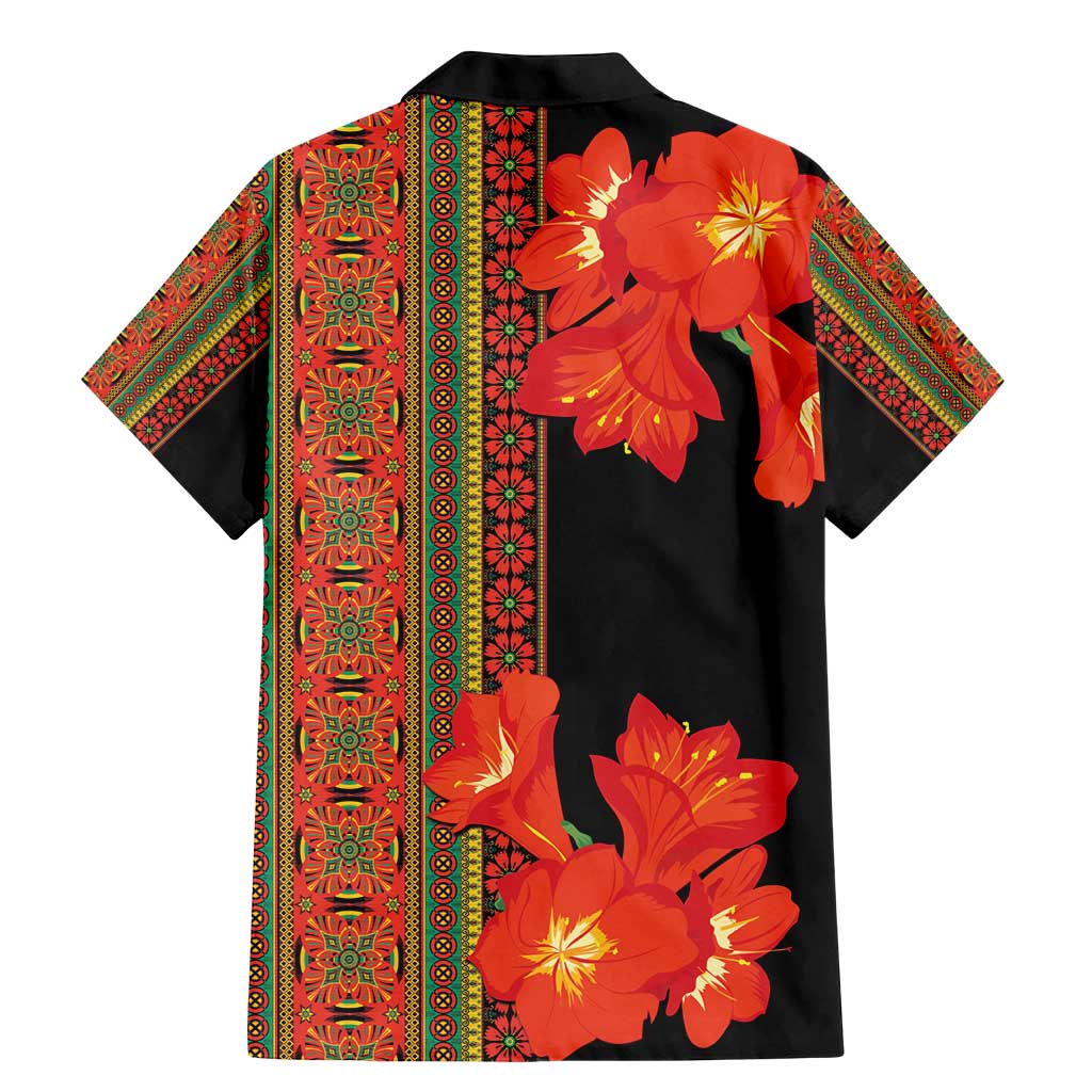 Africa Beauty Clivia Miniata Flowers Family Matching Mermaid Dress and Hawaiian Shirt LT9 - Wonder Print Shop