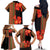 Africa Beauty Clivia Miniata Flowers Family Matching Off The Shoulder Long Sleeve Dress and Hawaiian Shirt - Wonder Print Shop