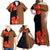 Africa Beauty Clivia Miniata Flowers Family Matching Off Shoulder Maxi Dress and Hawaiian Shirt LT9 - Wonder Print Shop