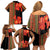 Africa Beauty Clivia Miniata Flowers Family Matching Off Shoulder Short Dress and Hawaiian Shirt LT9 - Wonder Print Shop