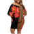 Africa Beauty Clivia Miniata Flowers Family Matching Off Shoulder Short Dress and Hawaiian Shirt LT9 - Wonder Print Shop