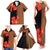 Africa Beauty Clivia Miniata Flowers Family Matching Tank Maxi Dress and Hawaiian Shirt - Wonder Print Shop