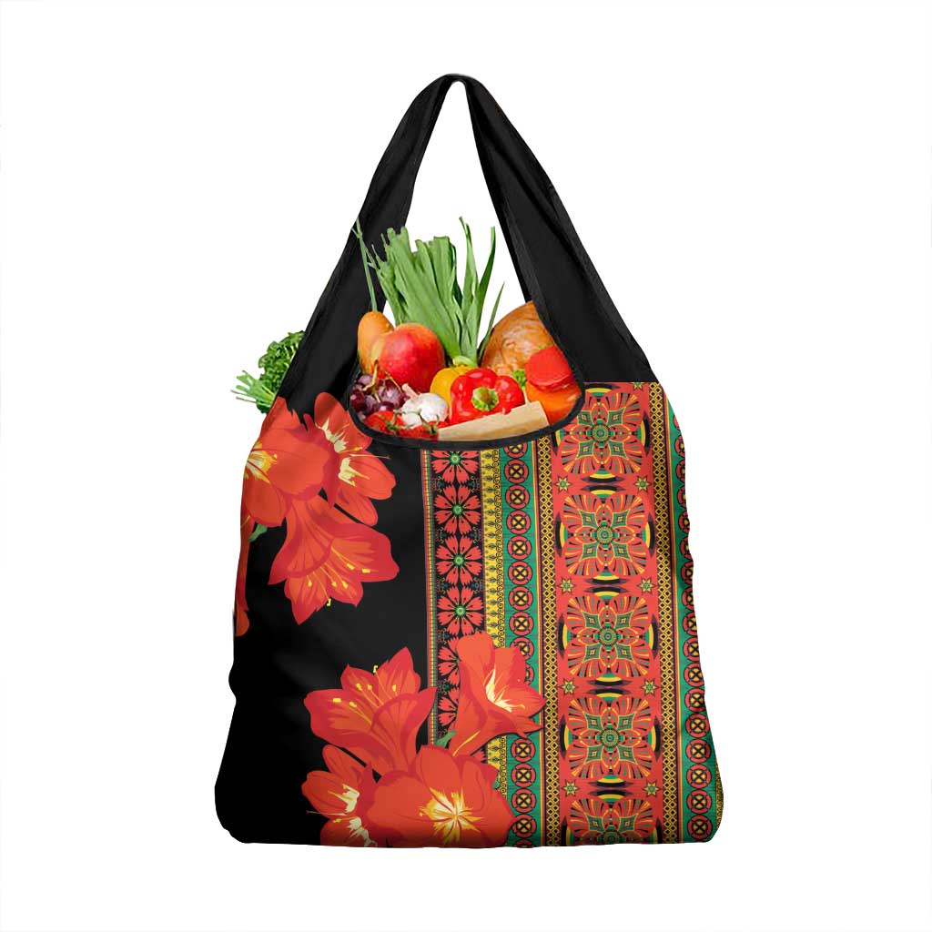 Africa Beauty Clivia Miniata Flowers Grocery Bag