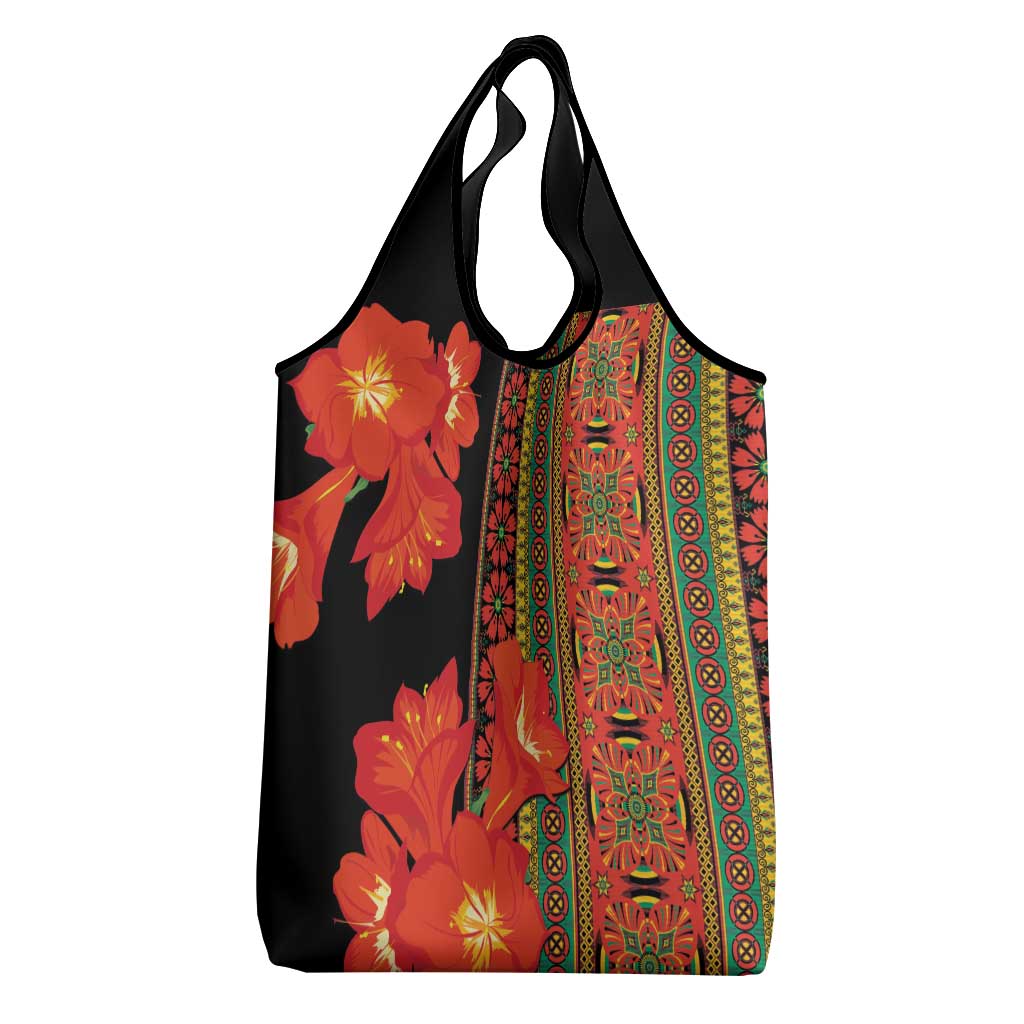 Africa Beauty Clivia Miniata Flowers Grocery Bag
