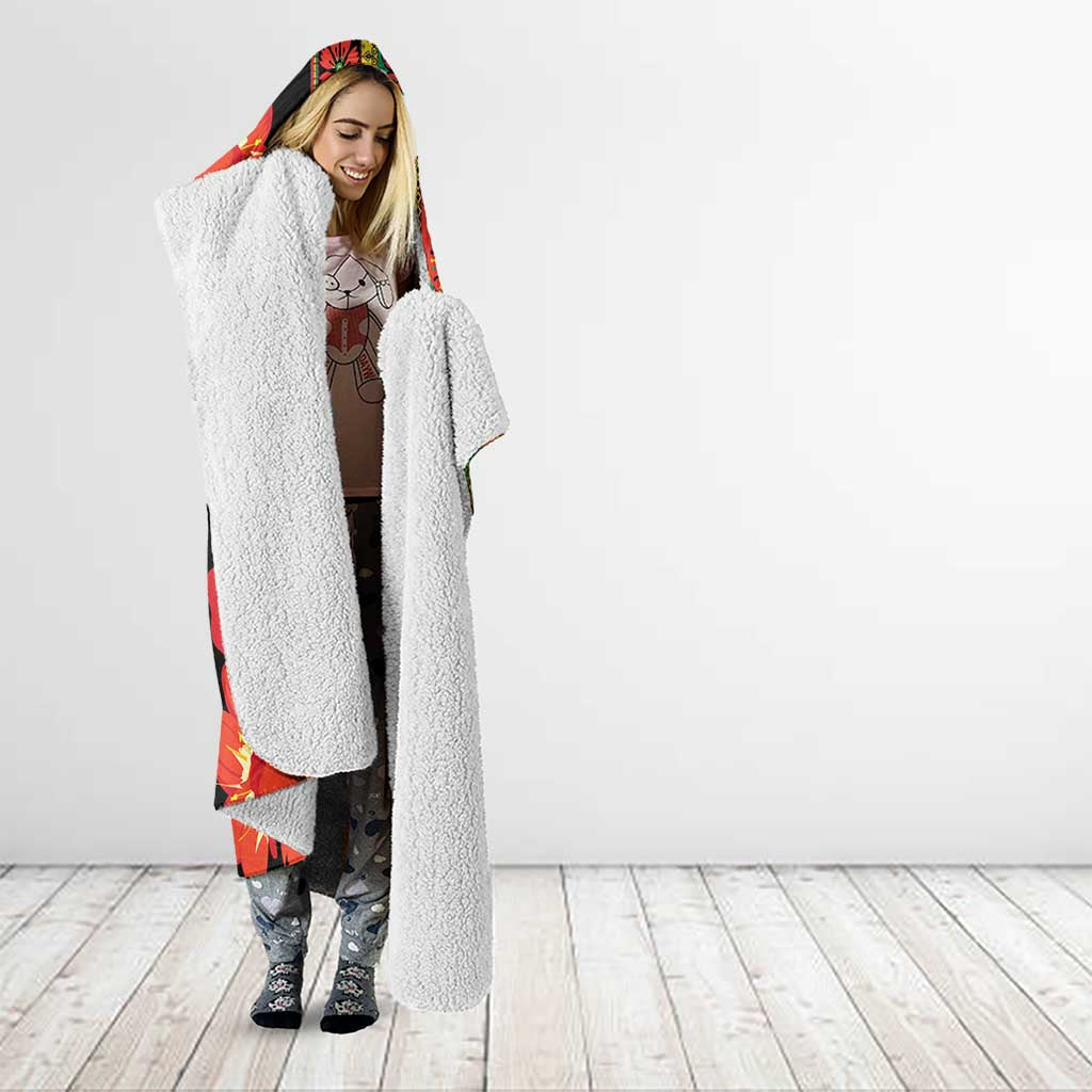 Africa Beauty Clivia Miniata Flowers Hooded Blanket