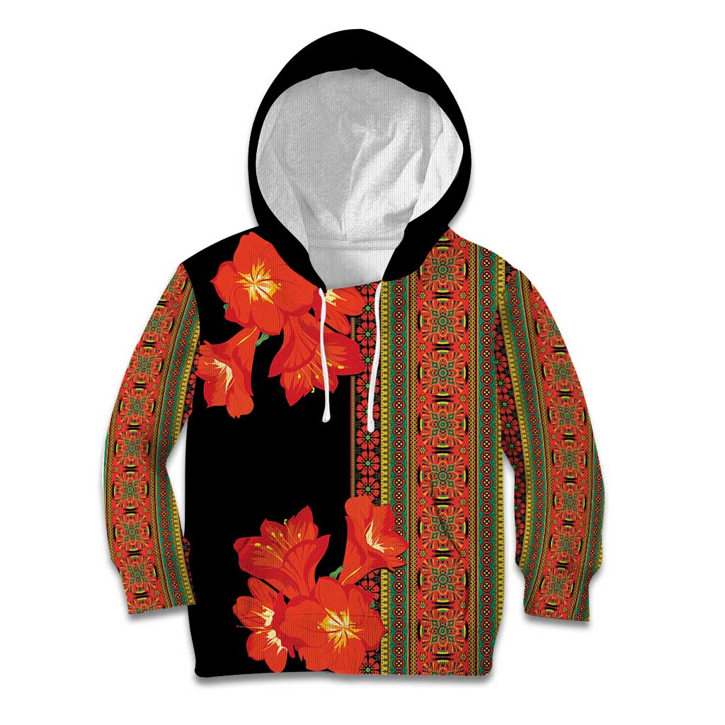 Africa Beauty Clivia Miniata Flowers Kid Hoodie - Wonder Print Shop