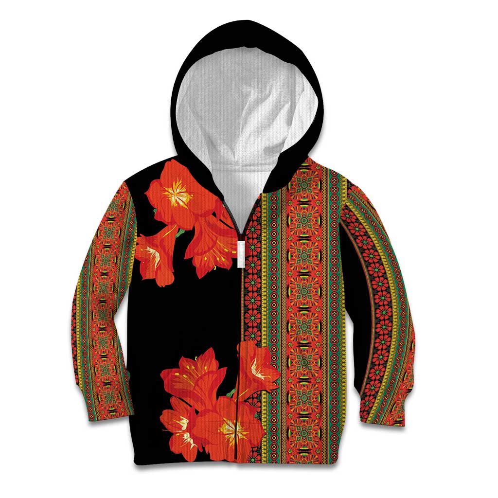 Africa Beauty Clivia Miniata Flowers Kid Hoodie - Wonder Print Shop
