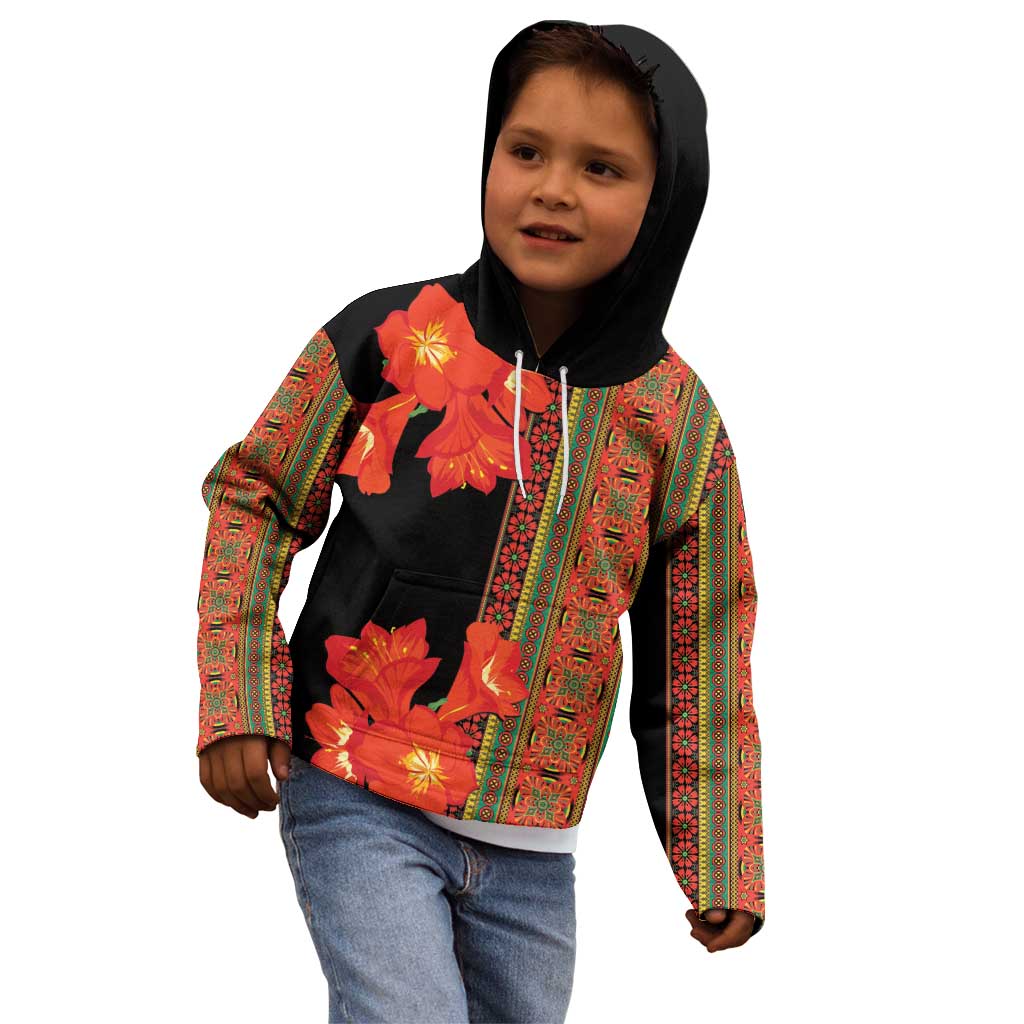 Africa Beauty Clivia Miniata Flowers Kid Hoodie - Wonder Print Shop