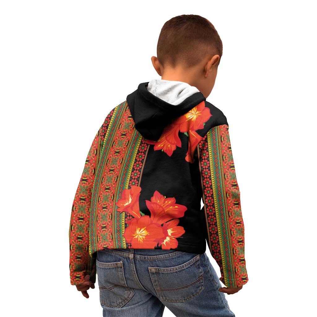 Africa Beauty Clivia Miniata Flowers Kid Hoodie - Wonder Print Shop
