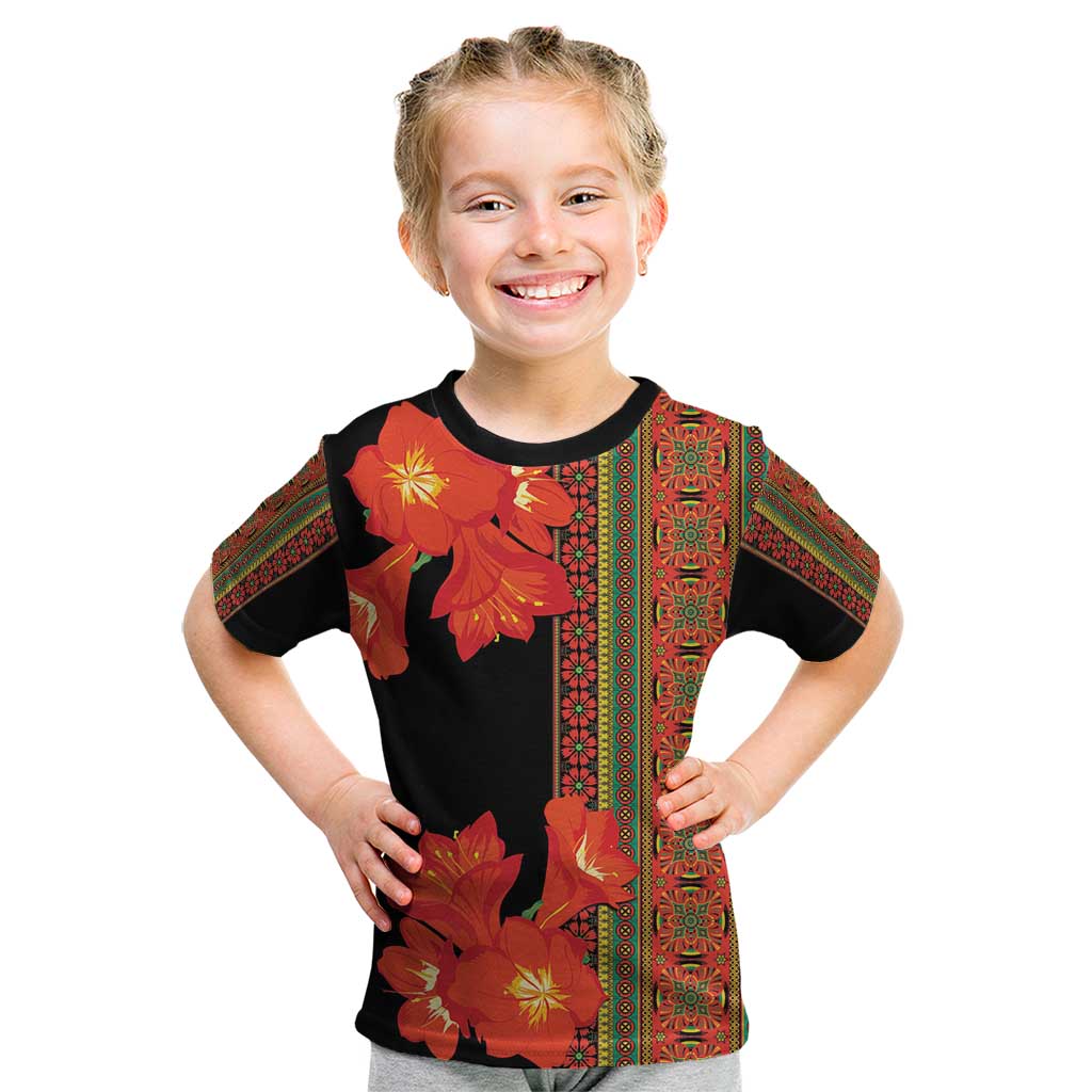 Africa Beauty Clivia Miniata Flowers Kid T Shirt - Wonder Print Shop