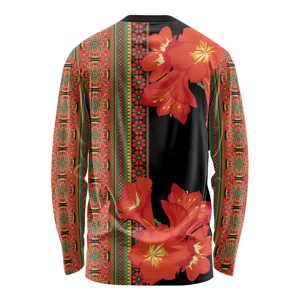Africa Beauty Clivia Miniata Flowers Long Sleeve Shirt - Wonder Print Shop