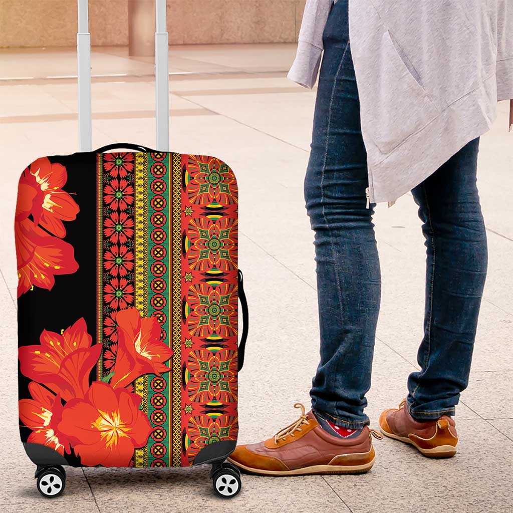 Africa Beauty Clivia Miniata Flowers Luggage Cover - Wonder Print Shop