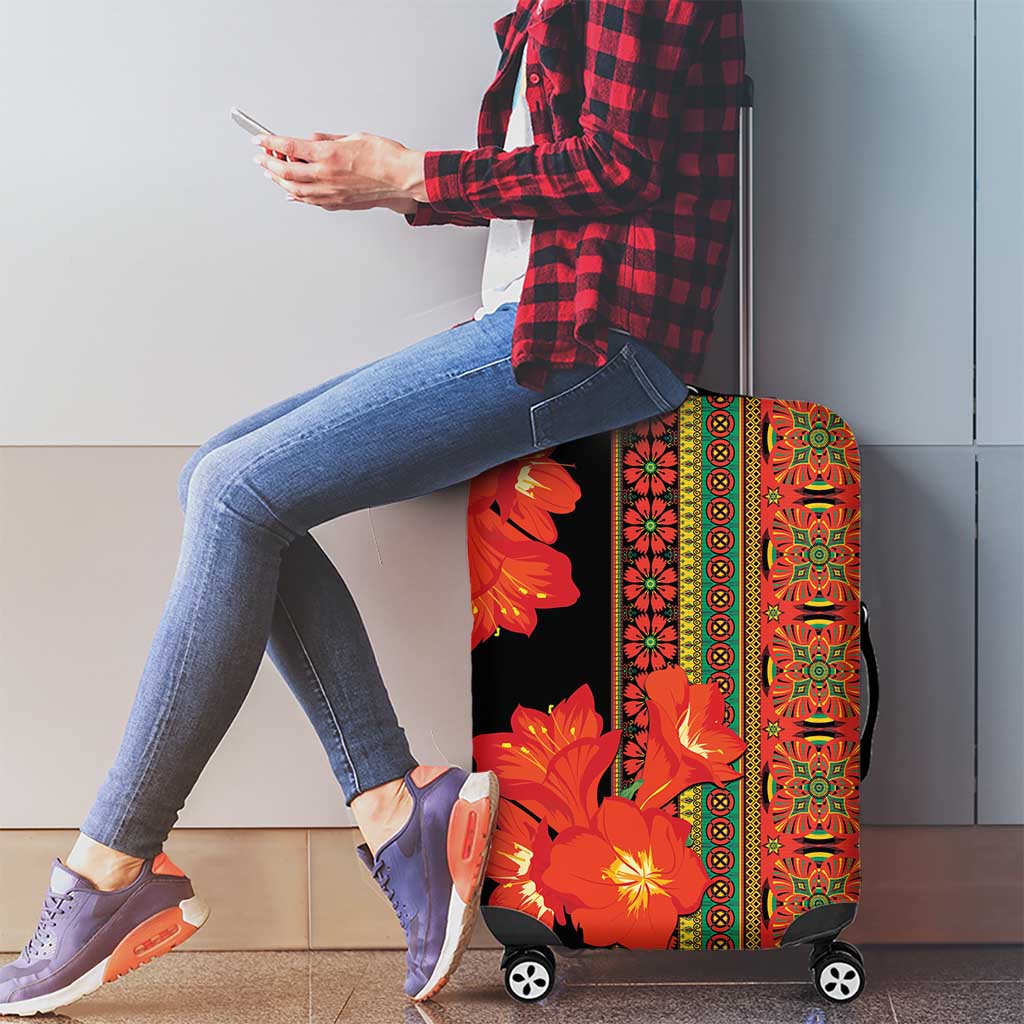 Africa Beauty Clivia Miniata Flowers Luggage Cover - Wonder Print Shop