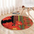 Africa Beauty Clivia Miniata Flowers Round Carpet