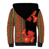 Africa Beauty Clivia Miniata Flowers Sherpa Hoodie - Wonder Print Shop