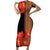 Africa Beauty Clivia Miniata Flowers Short Sleeve Bodycon Dress - Wonder Print Shop
