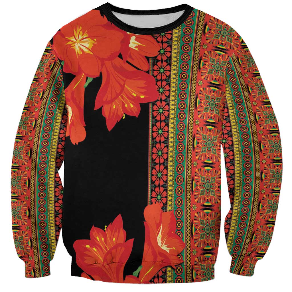 Africa Beauty Clivia Miniata Flowers Sweatshirt - Wonder Print Shop