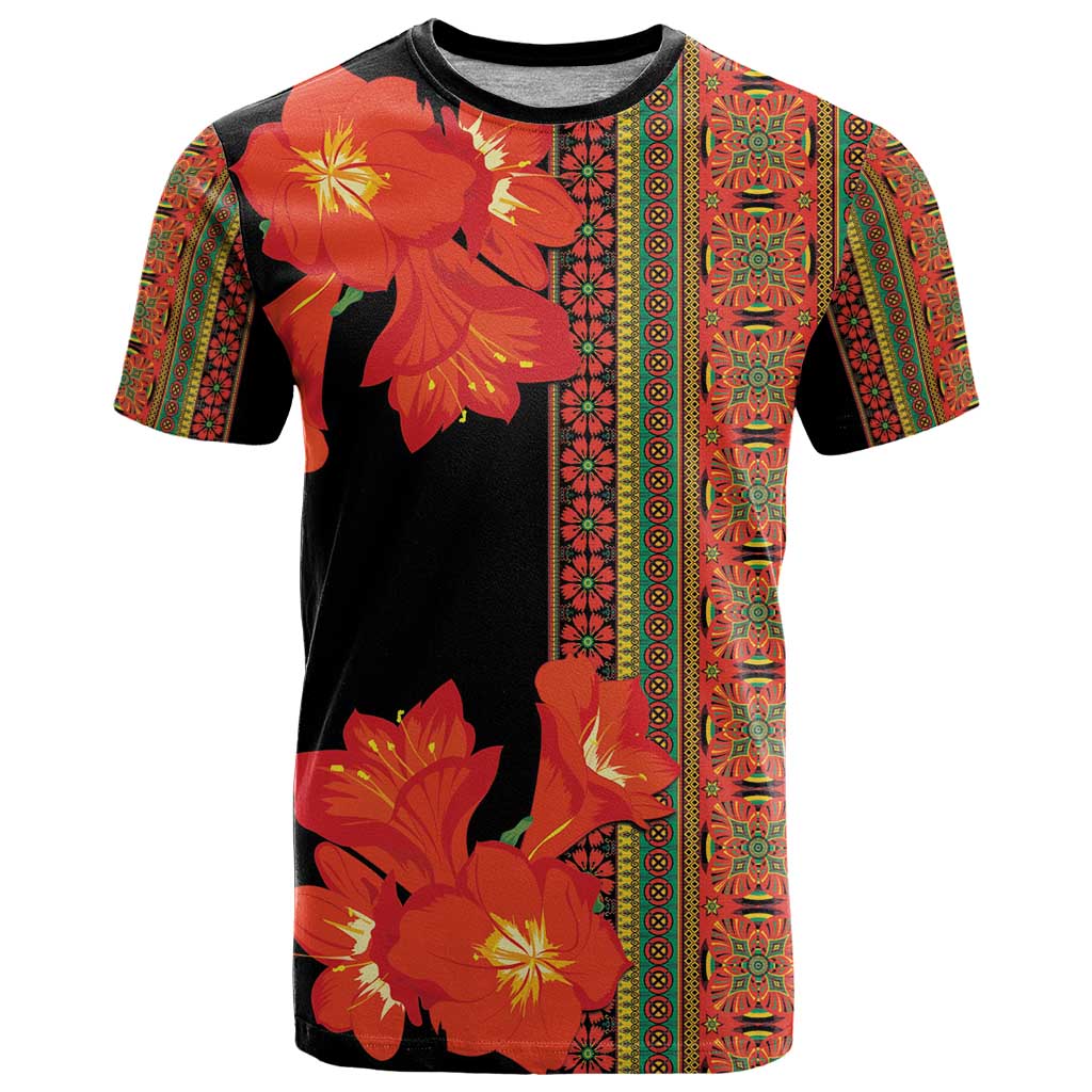 Africa Beauty Clivia Miniata Flowers T Shirt - Wonder Print Shop