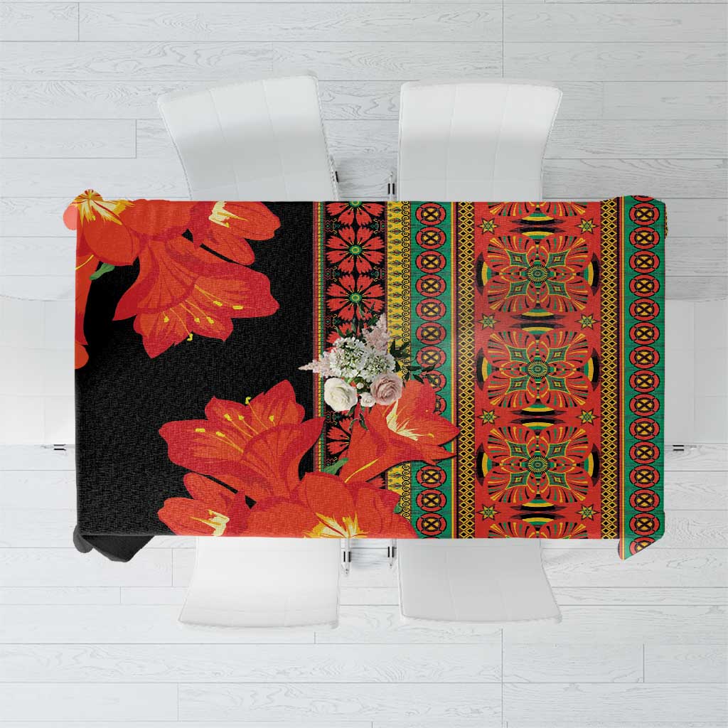 Africa Beauty Clivia Miniata Flowers Tablecloth - Wonder Print Shop