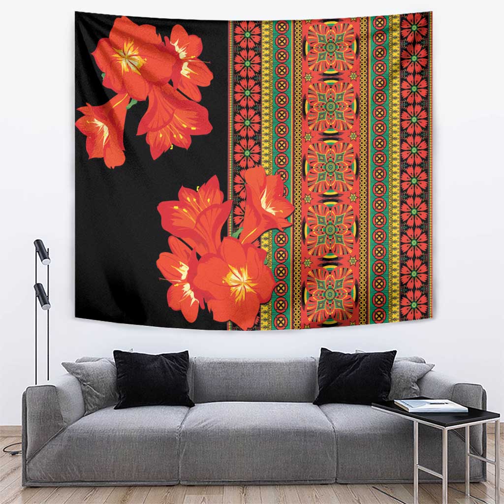 Africa Beauty Clivia Miniata Flowers Tapestry - Wonder Print Shop