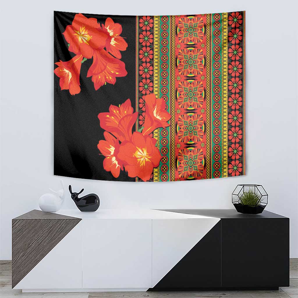 Africa Beauty Clivia Miniata Flowers Tapestry - Wonder Print Shop