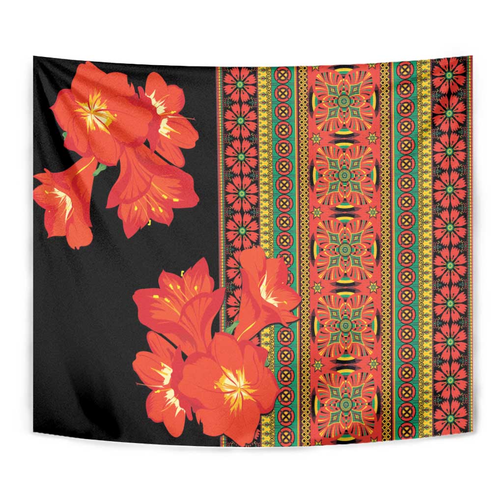 Africa Beauty Clivia Miniata Flowers Tapestry - Wonder Print Shop