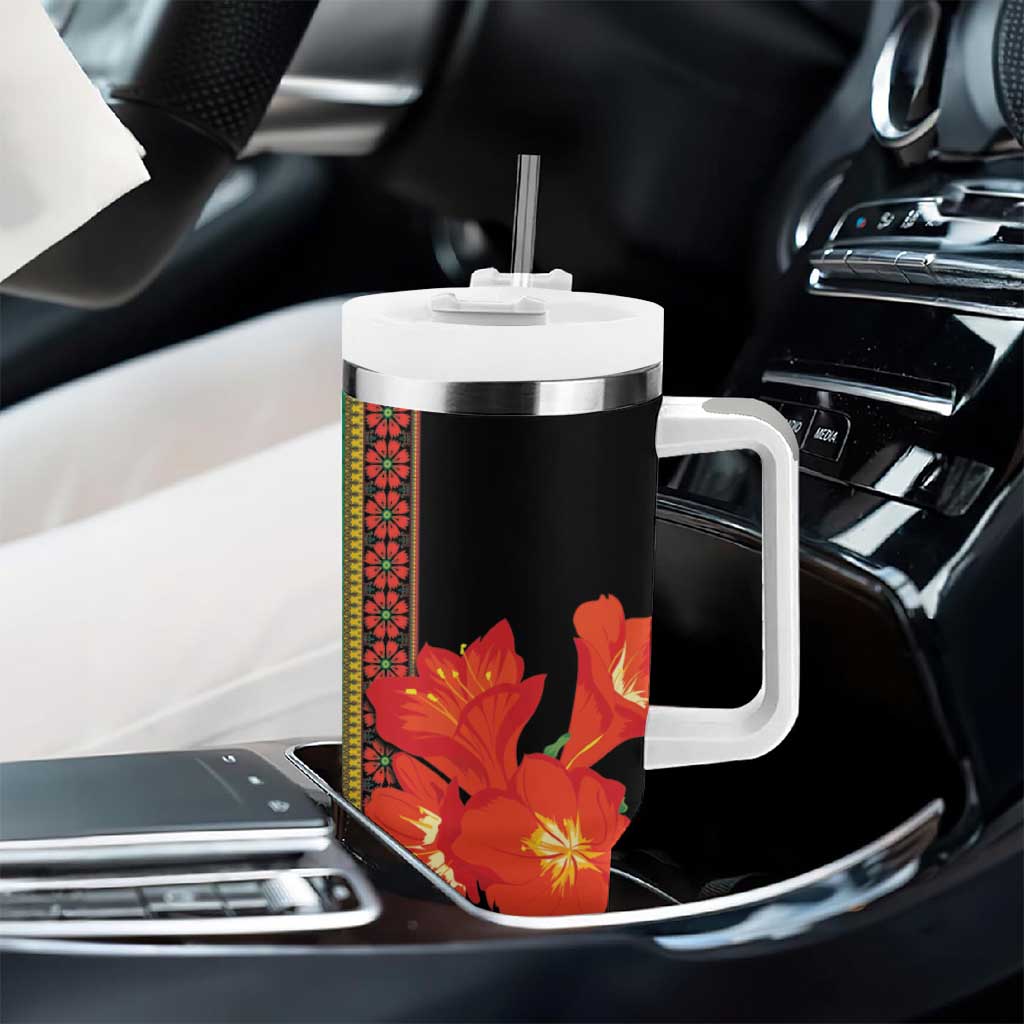 Africa Beauty Clivia Miniata Flowers Tumbler With Handle - Wonder Print Shop